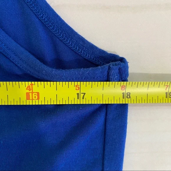 MICHAEL KORS Blue Tank Top with Fringe & Rivets, M - Picture 14 of 16